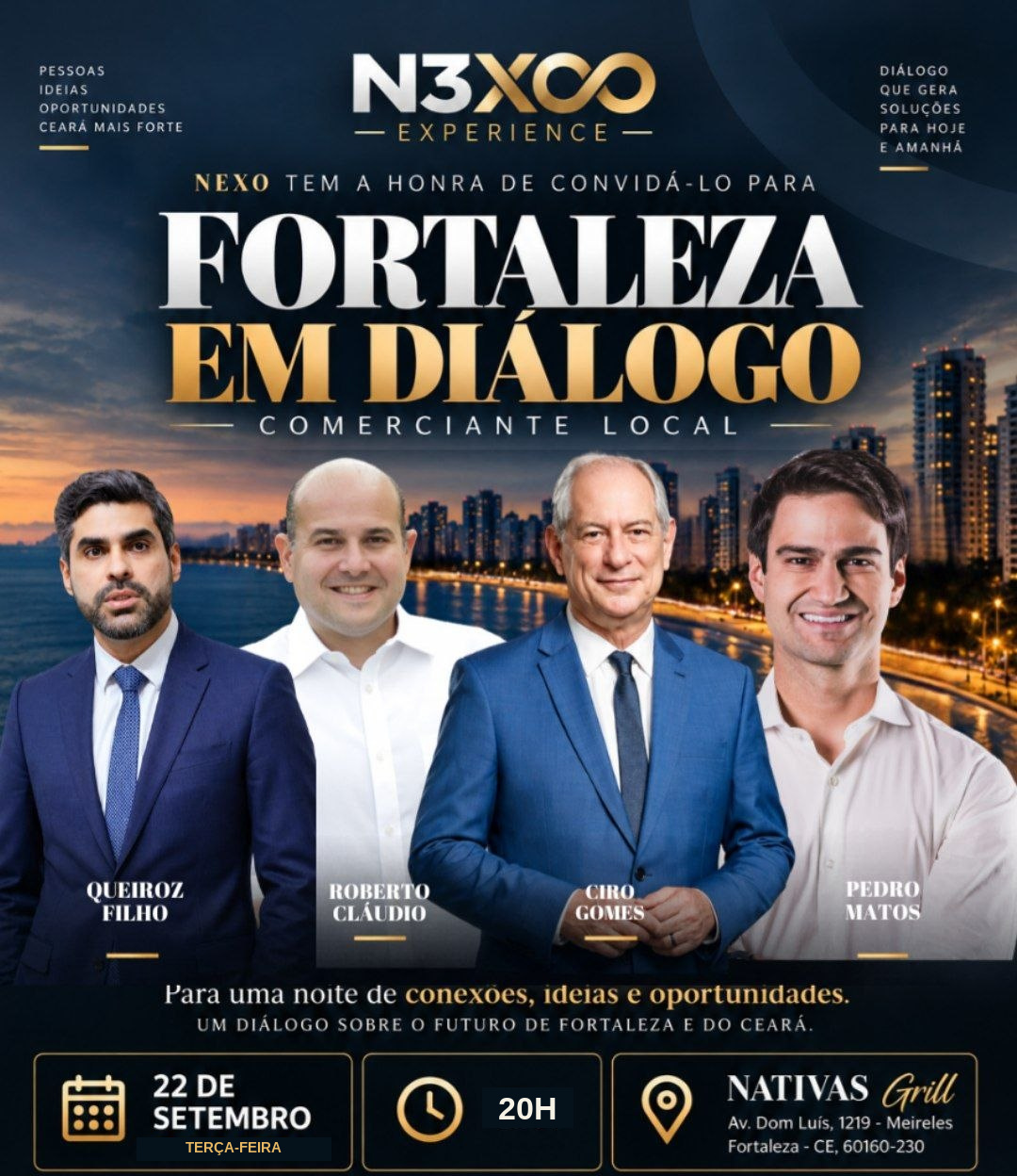 Arte oficial do Fortaleza em Diálogo — Comerciante Local